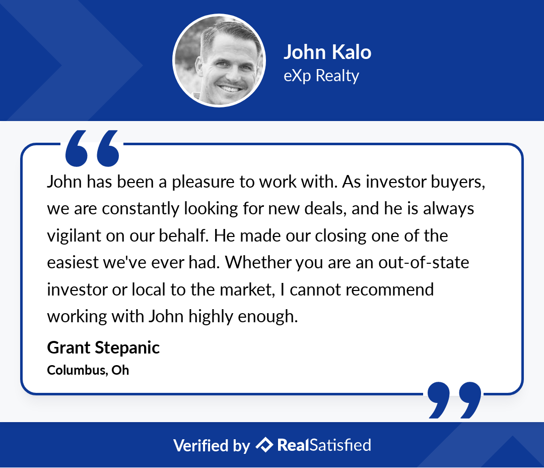 Client testimonial from Grant Stepanic